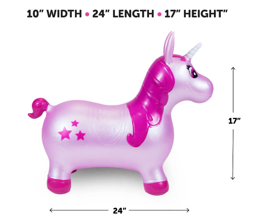 Waddle Pink Unicorn Inflatable Bouncer Ride on