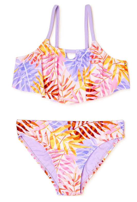 Wonder Nation Girls Lush Leaf 2-Piece Bikini Swimsuit