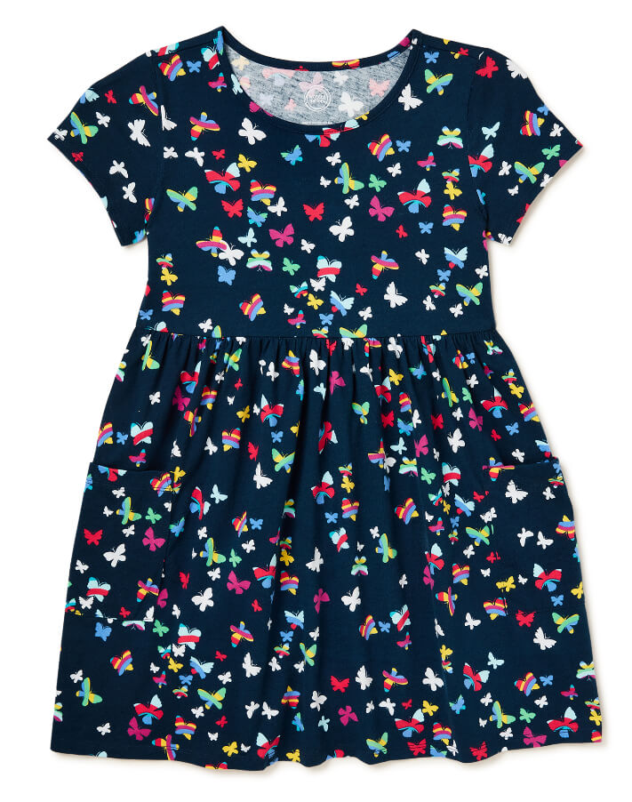 Wonder Nation Girls’ Play Dress, Sizes 4-18 & Plus