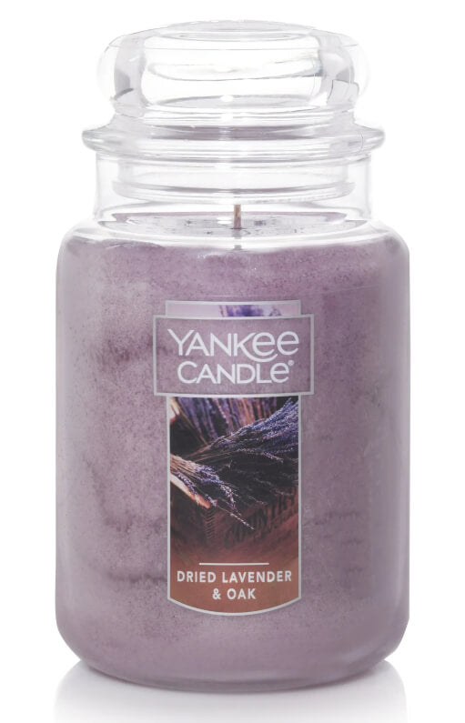 Yankee Candle Dried Lavender & Oak Original Large Scented Jar Candle, 22 oz