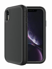 onn. Rugged Phone Case with Holster for iPhone XR - Black